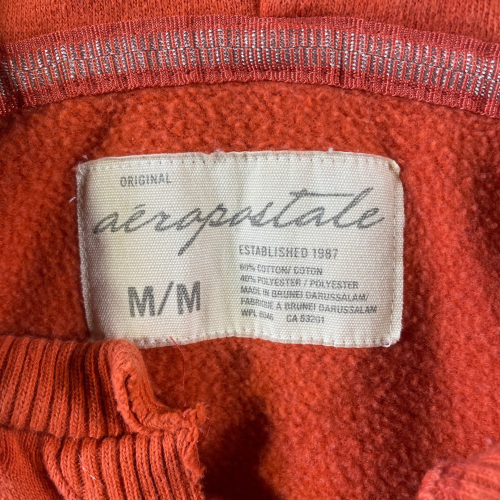 Aeropostale Hoodie Boys Medium Orange Pullover NYC Casual Preppy School - Picture 2 of 9